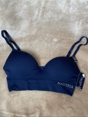 Nautica Navy Double-Strap Seamless Bralette